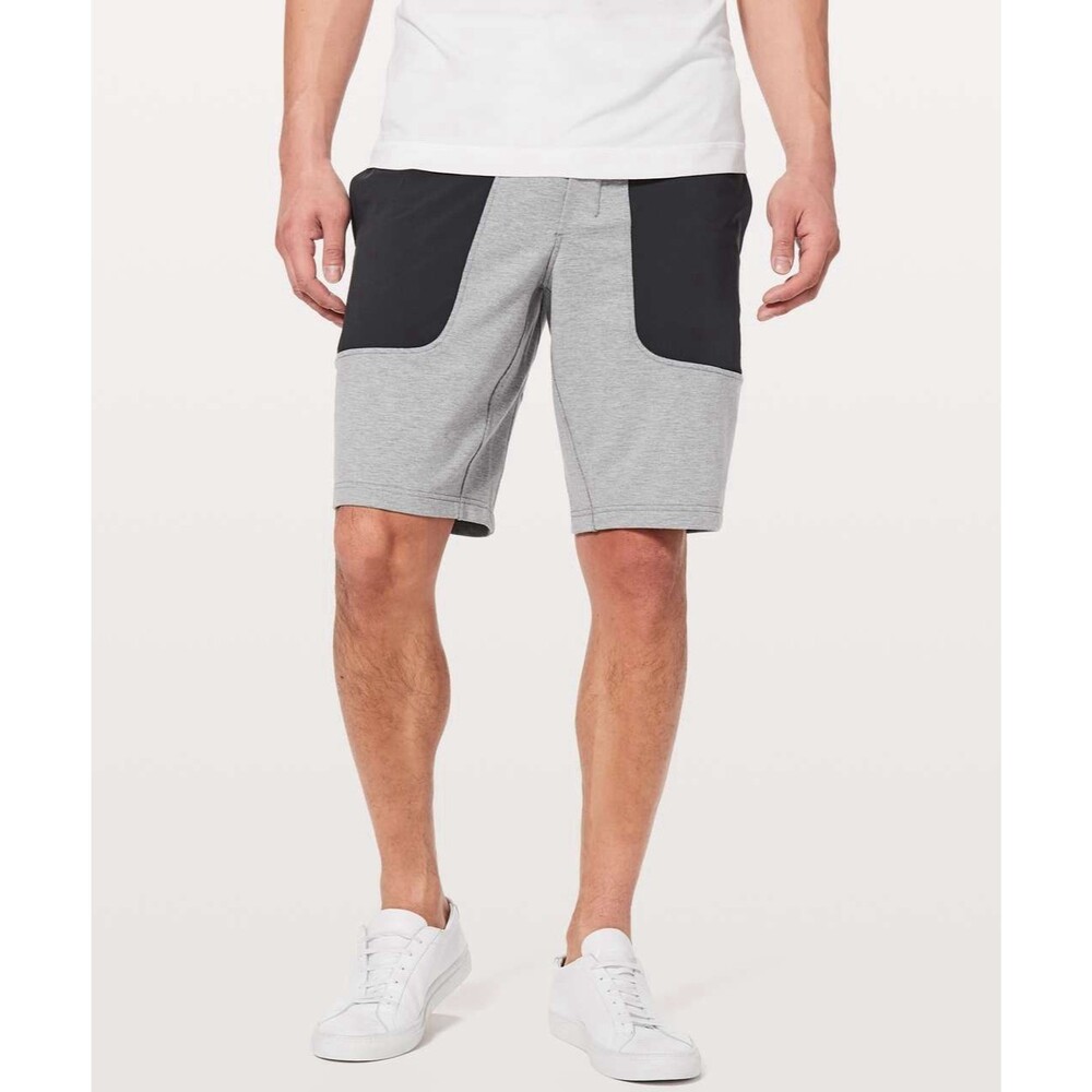 Lululemon City Commute Short *9" Heathered Medium Grey / Obsidian Sz Large Men’s